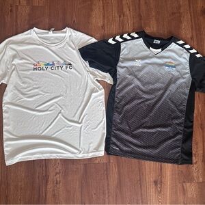 Men’s White T-Shirt and Black Sports Jersey Set